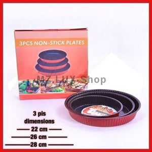 Pack 3 Moules pour Cake en acier inoxydable forme rond 22cm /26cm/28cm