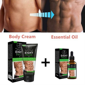 Pack de Crème et Huile amincissante donne un Ventre Plat pour Homme et Femme-Eight Pack