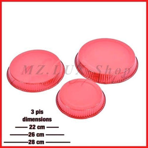 Pack 3 Moules pour Cake en acier inoxydable forme rond 22cm /26cm/28cm