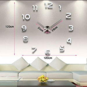 Grande Horloge Murale Design 3D 1,20m