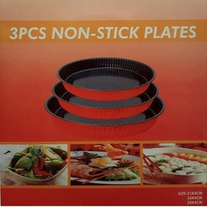 Pack 3 Moules pour Cake en acier inoxydable forme rond 22cm /26cm/28cm